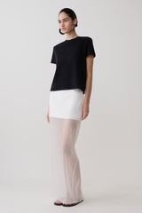 Ximena Organza Maxi Skirt - White