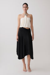 Luu Slinky Midi Skirt - Black
