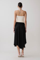 Luu Slinky Midi Skirt - Black
