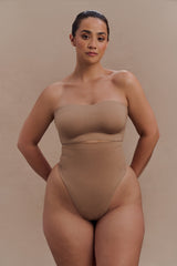 Saria High Waist Shapewear Briefs - Latte