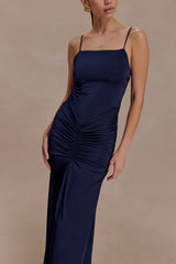 Roisin Slinky Maxi Dress - Navy