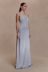 Maura Taffeta And Satin Maxi Dress - Cornflower Blue