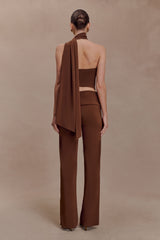 Lydia Slinky Straight Leg Pants - Chocolate
