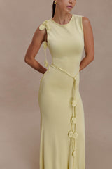 Monay Tulip Maxi Dress - Lemon