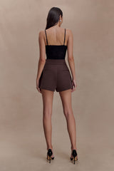 Jasper Sheer Plunge Lace Bodysuit - Black
