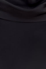 Lydia Cowl Neck Satin Maxi Dress - Black