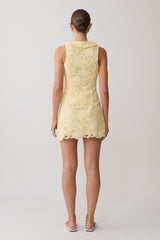 Tessa Broderie Mini Skirt - Lemon