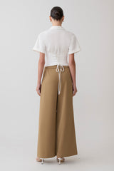 Tanya Wide Leg Suiting Pants - Camel