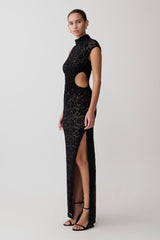 Trinh One Shoulder Maxi Dress - Black