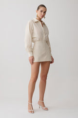 Ivy Oversize Shirt Mini Dress - Stripe