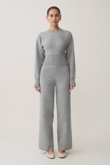Ciaralee Cinched Waist Jumper - Grey Marle