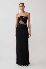 Lianne Strapless Maxi Dress - Black