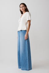 Bobby Oversized Jean With Front Pleat - Summer Blue