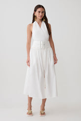 Emery Multi-Wear Cotton Midi Dress - White