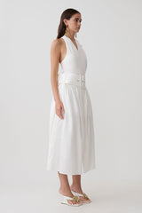 Emery Multi-Wear Cotton Midi Dress - White