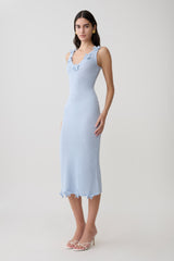 Rachael Knit Midi Dress - Light Blue