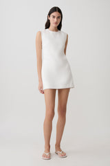 Antonella Linen Mini Dress - White