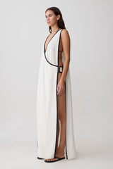 Arcadia Crossover Coverup Maxi Dress - White