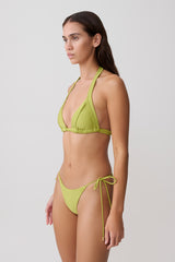 Fern Triangle Bikini Top - Green