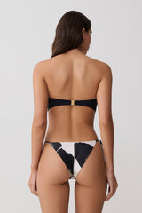 Briar Strapless Bikini Top - Ivory Oversized Floral Print