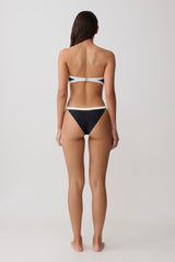 Isla Brazilian Bikini Bottom - Black/White