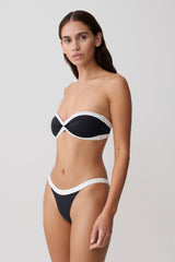 Isla Brazilian Bikini Bottom - Black/White