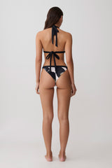 Isla Brazilian Bikini Bottom - Ivory Oversized Floral Print