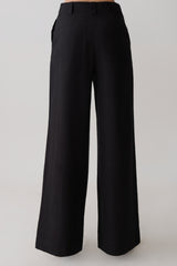 Brielle Straight Leg Linen Pant - Black