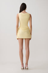 Bexley Draped Mini Dress - Butter