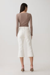 Coraline Long Sleeve Sheer Top - Neutral