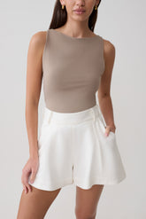 Nicolette Sleeveless Tank Top - Neutral