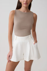 Nicolette Sleeveless Tank Top - Neutral