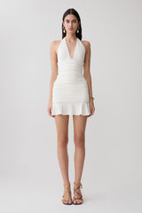 Peregrine Modal Halter Mini Dress - Ivory