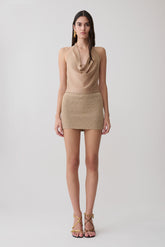 Stan Lurex Mini Skirt - Gold