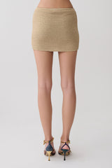 Stan Lurex Mini Skirt - Gold