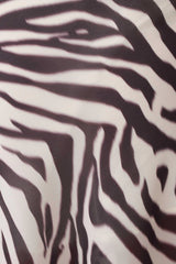 Lana Low Back Chiffon Top - Abstract Zebra Print