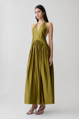 Cypress Halter Maxi Dress - Olive