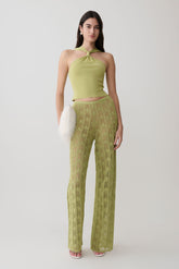 Glinda Crochet Pants - Light Olive