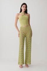 Glinda Crochet Pants - Light Olive