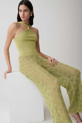 Glinda Crochet Pants - Light Olive
