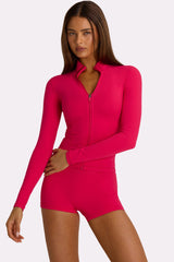 Soft Active Zip-Up Jacket in Hot Pink