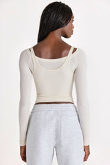 ButterCloud™ Layered Top in Coconut