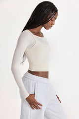 ButterCloud™ Layered Top in Coconut