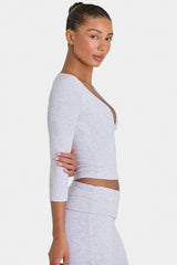 ButterCloud™ Top in Grey Marl