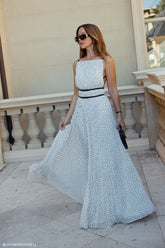 Clarisse Pleated Maxi Dress - Polka Dot