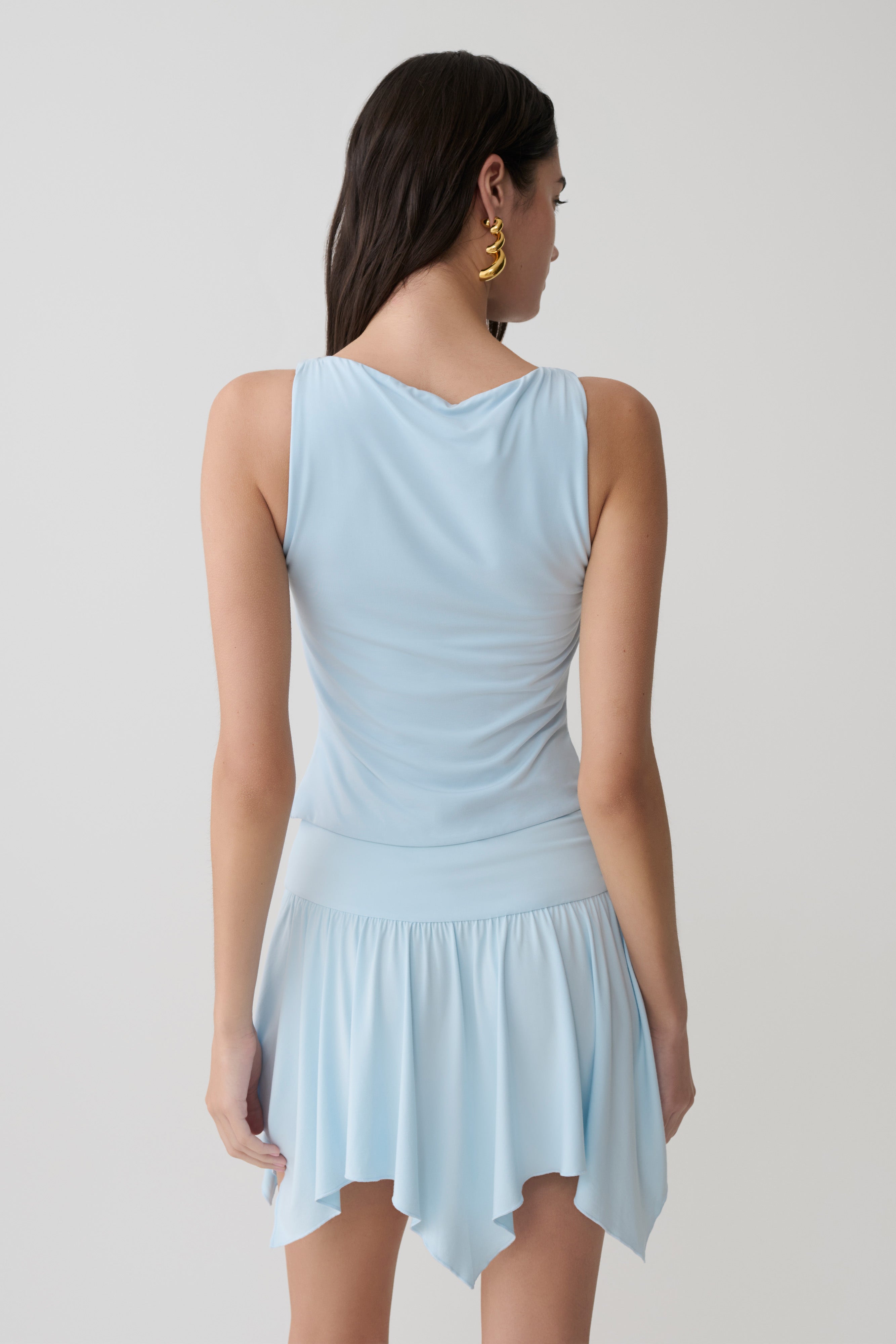 Nicolette Sleeveless Tank Top - Pale Blue