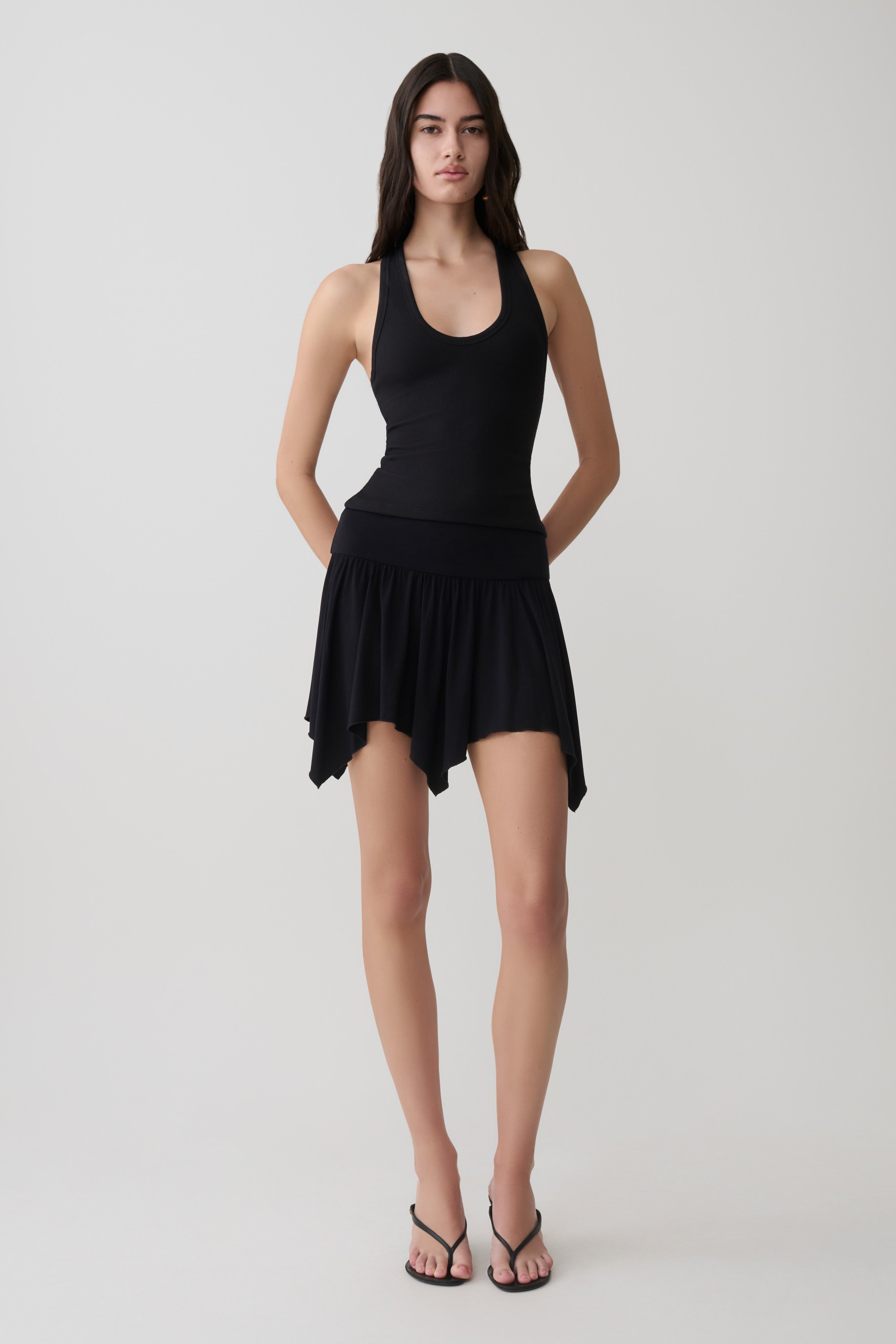 Ambrose Hankie Mini Skirt - Black