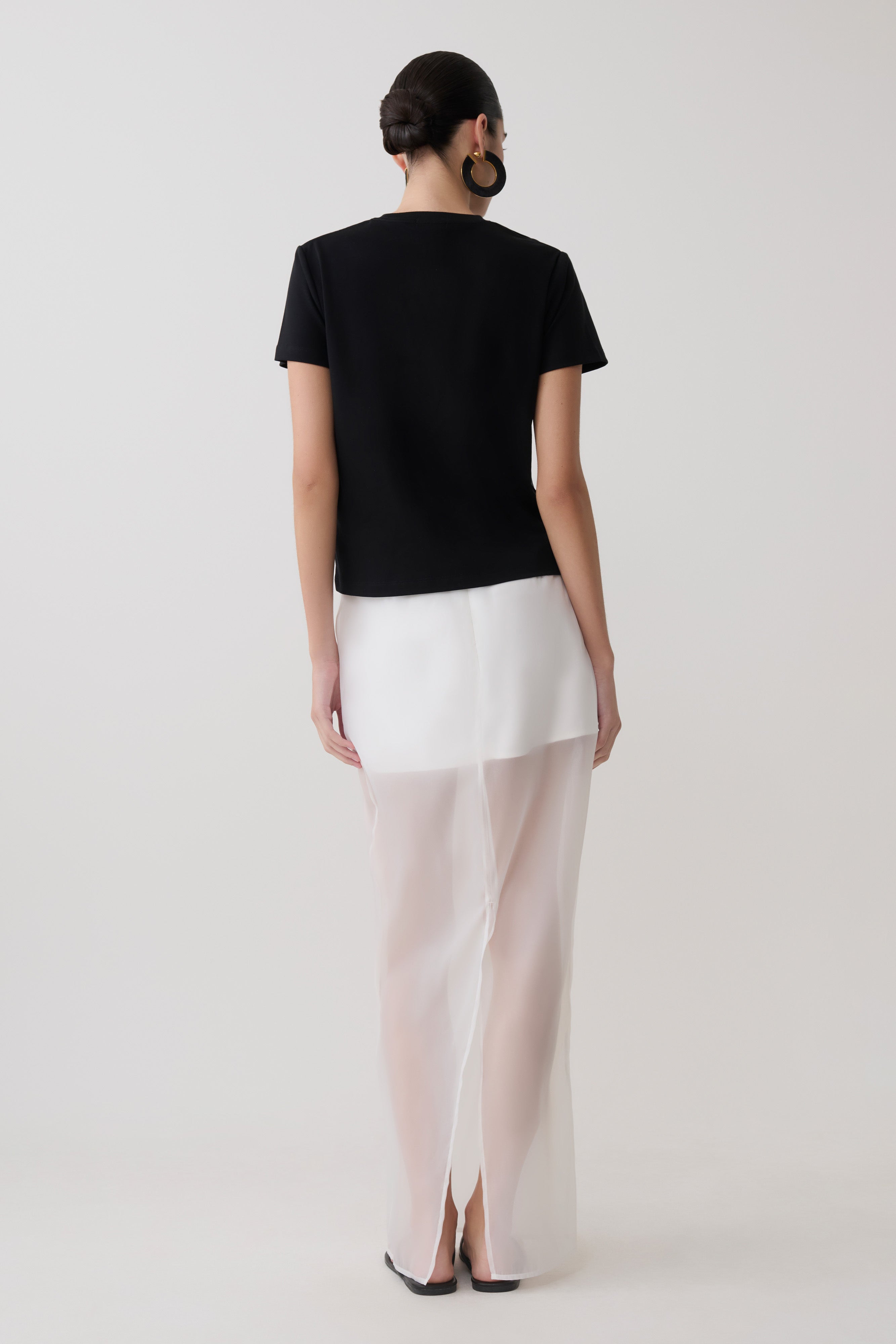 Ximena Organza Maxi Skirt - White