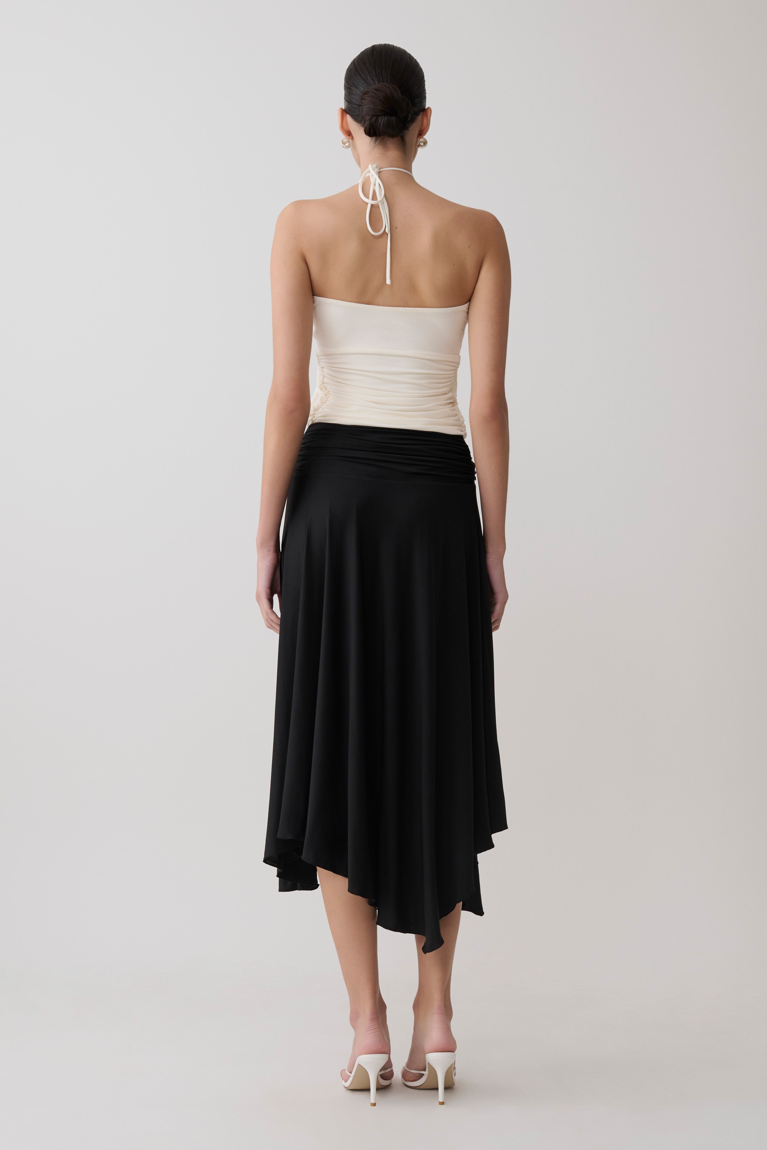 Luu Slinky Midi Skirt - Black