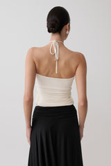 Sade Halter Top With Hardware - Ivory